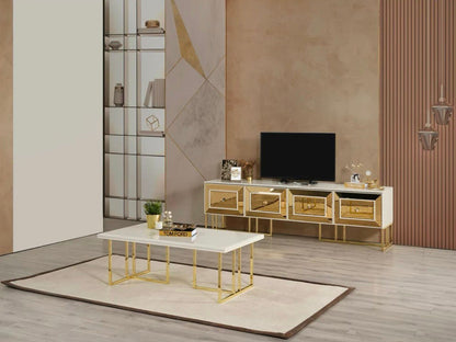 2️⃣ Göteborg HemPaket (Soffgrupp – TV-bänk – Soffbord – Säng med förvaring)