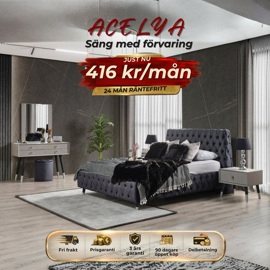 ACELYA Säng med förvaring 416 kr/mån