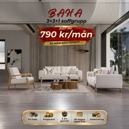 BAHA 3+3+1 soffgrupp 790 kr/mån