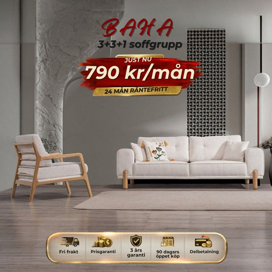 BAHA 3+3+1 soffgrupp 790 kr/mån