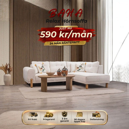 BAHA Relax Hörnsoffa 590 kr/mån