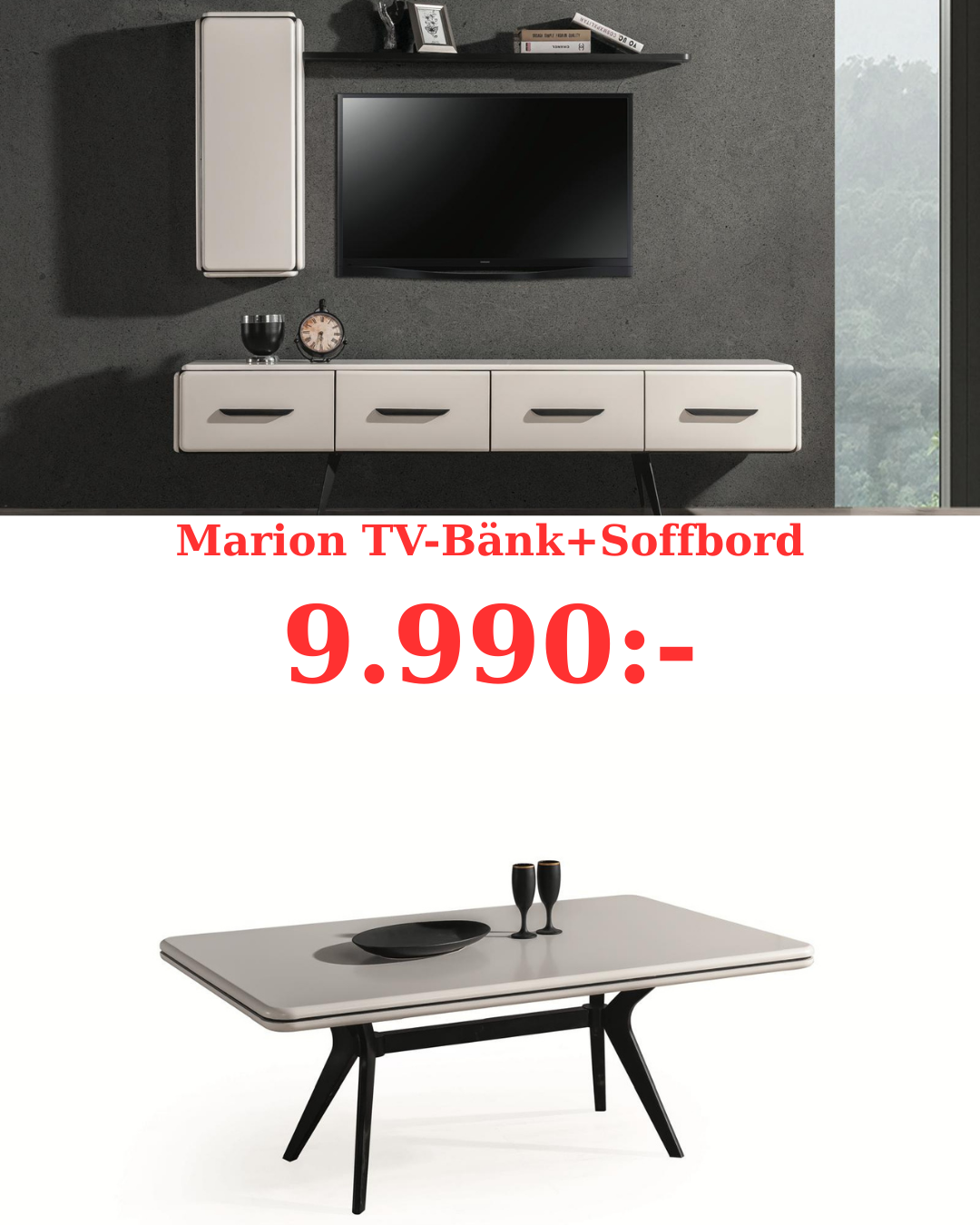 Marion Tv-Bänk + Soffbord