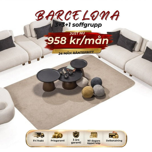 Barcelona 3+3+1 Soffgrupp månadspris
