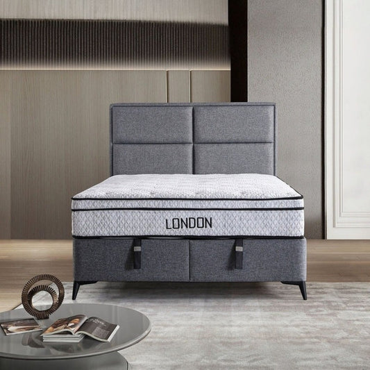 London Säng-Huvudgavel-Madrass-Förvaring – kampanjpris