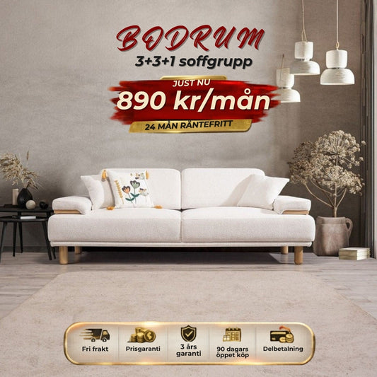 BODRUM 3+3+1 soffgrupp 890 kr/mån