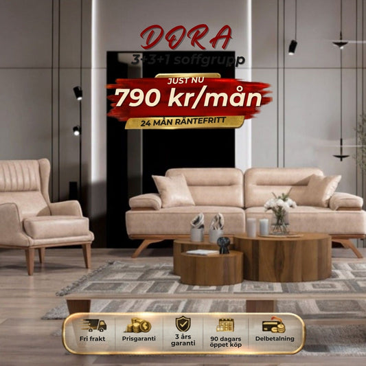 DORA 3+3+1 soffgrupp 790 kr/mån
