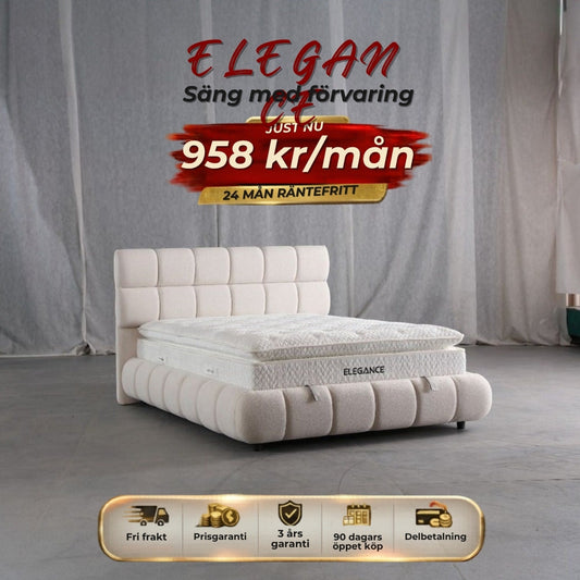 ELEGANCE Säng med förvaring 958 kr/mån
