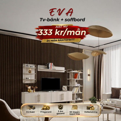 EVA Tv-bänk + soffbord 333 kr/mån