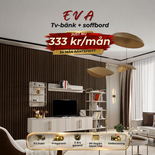 EVA Tv-bänk + soffbord 333 kr/mån