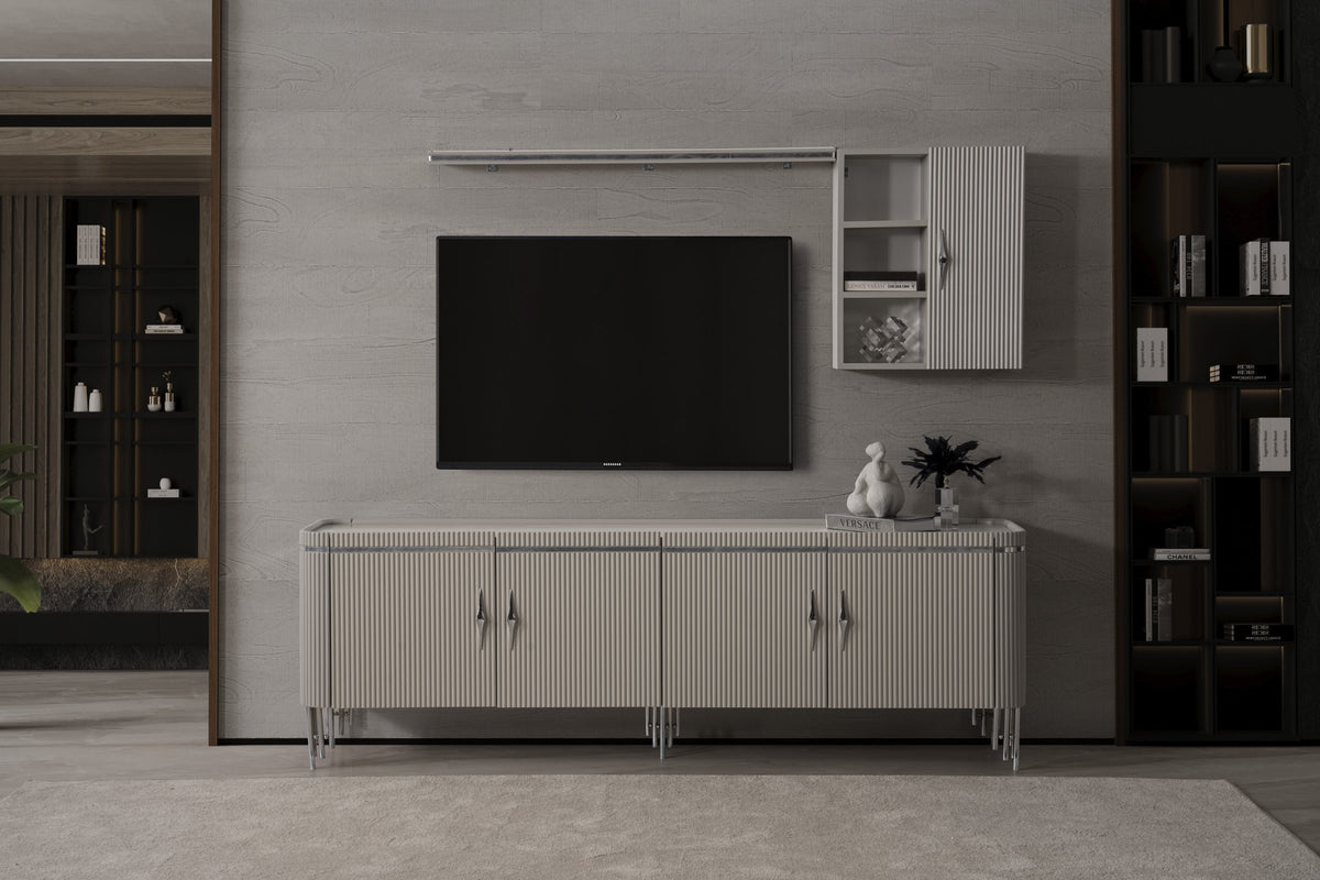 INCI Grey TV-Bänk utan Elkamin