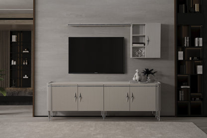 INCI Grey TV-Bänk utan Elkamin