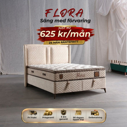 FLORA Säng med förvaring 625 kr/mån