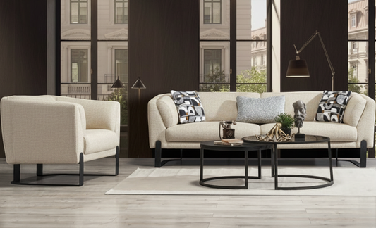 🎯 Savana 3+3+1 Soffgrupp - Beige (Linne)