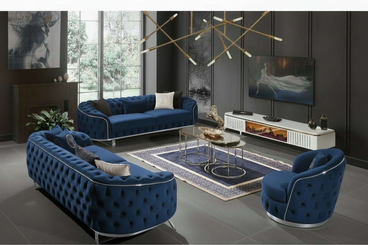 طقم أريكة جلوريا 3+3+1