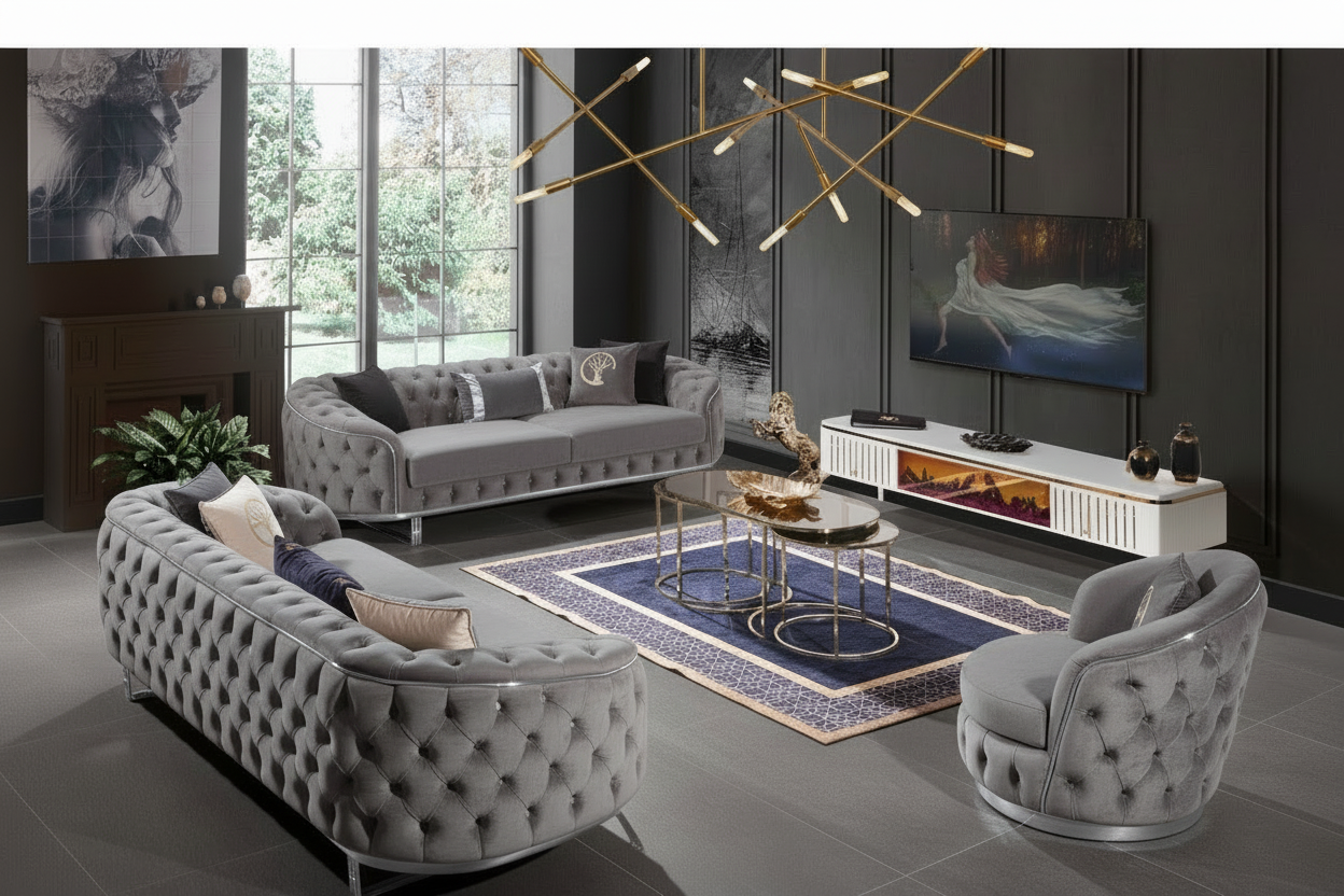 طقم أريكة جلوريا 3+3+1