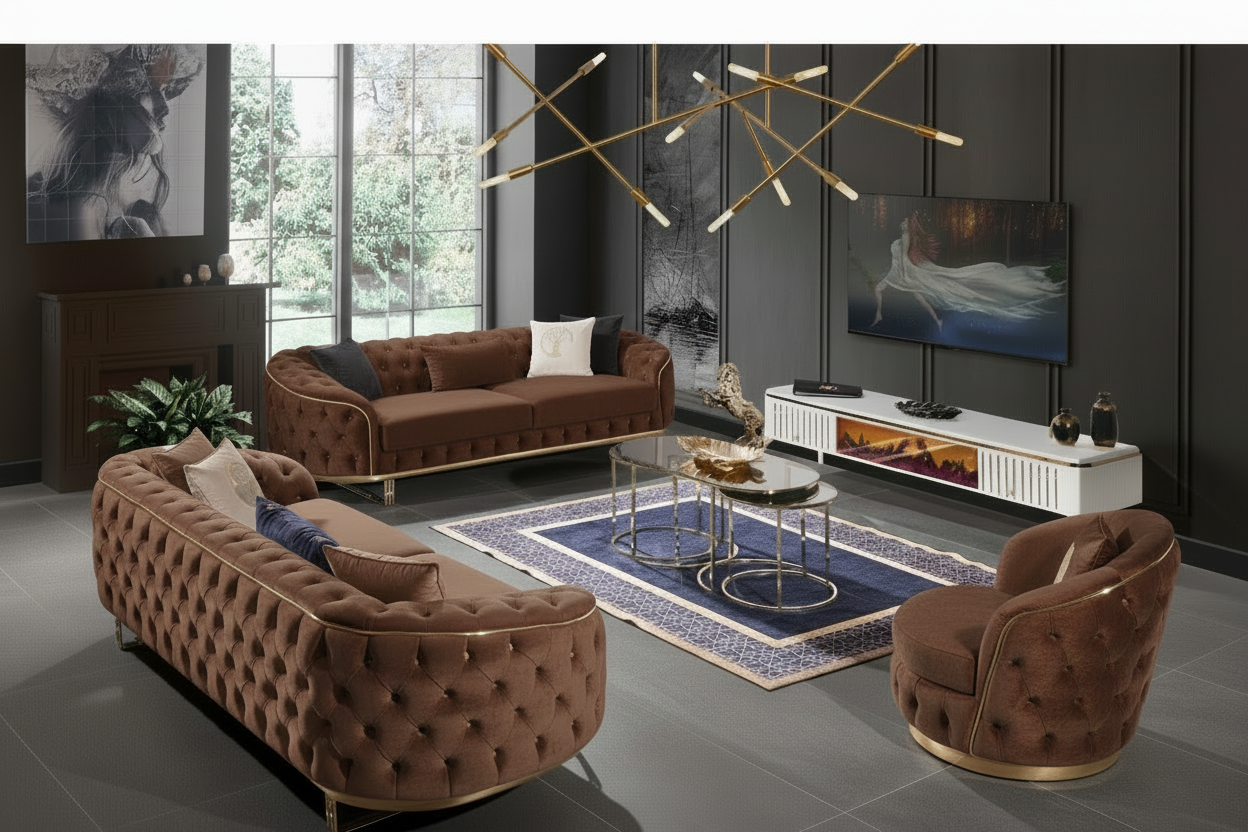 طقم أريكة جلوريا 3+3+1