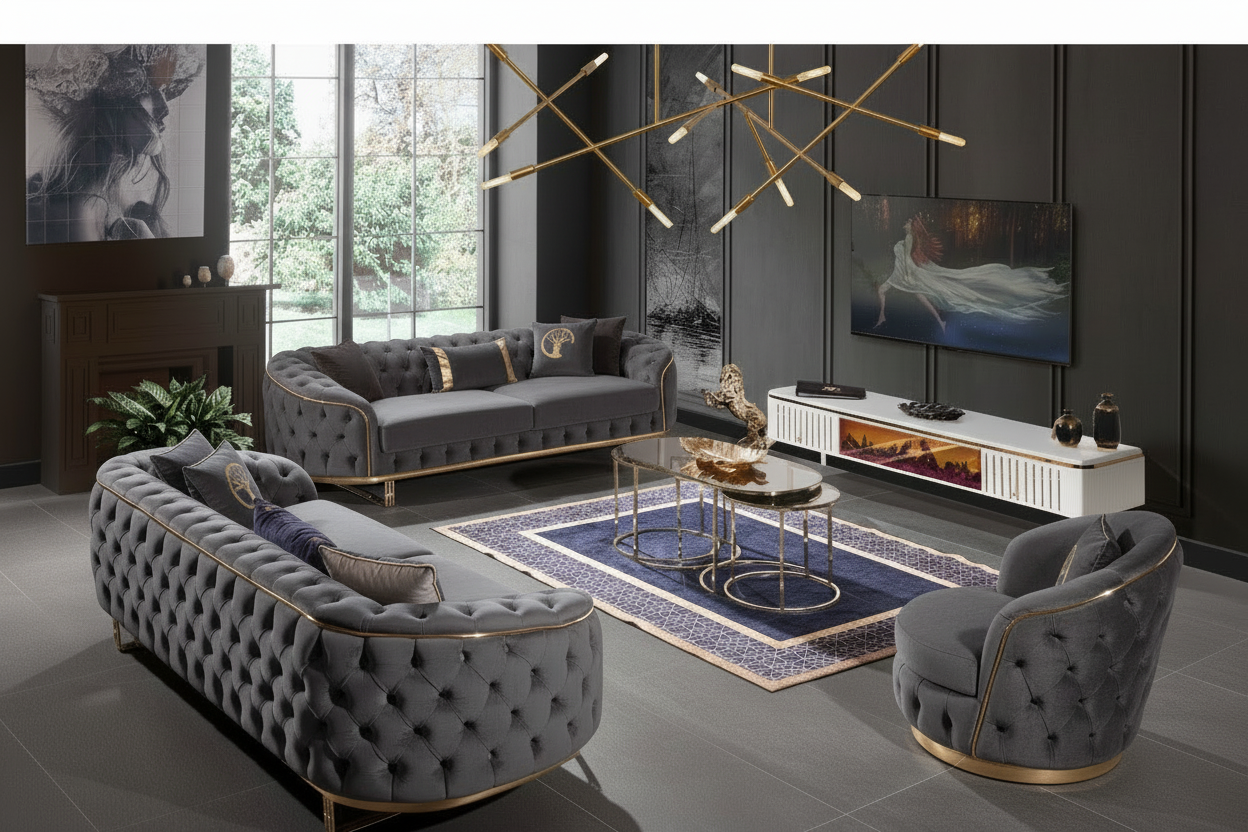 طقم أريكة جلوريا 3+3+1