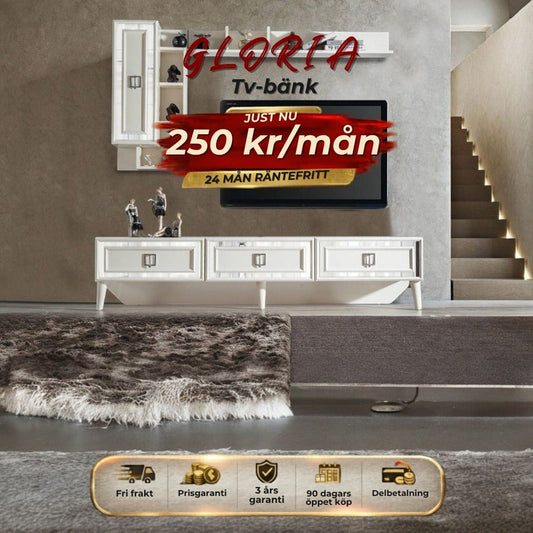 GLORIA Tv-bänk 250 kr/mån