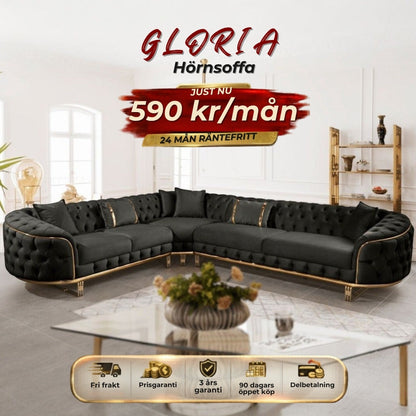 GLORIA Hörnsoffa 590 kr/mån
