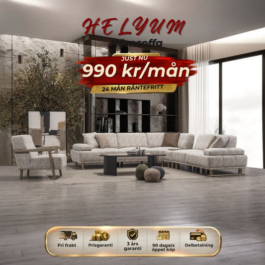 HELYUM Hörnsoffa 990 kr/mån