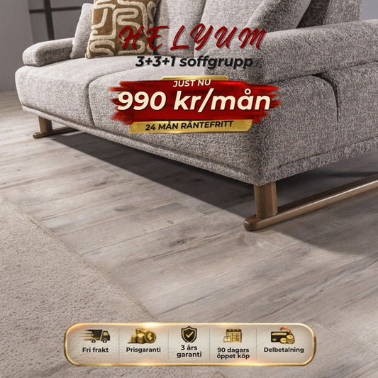 HELYUM 3+3+1 soffgrupp 990 kr/mån