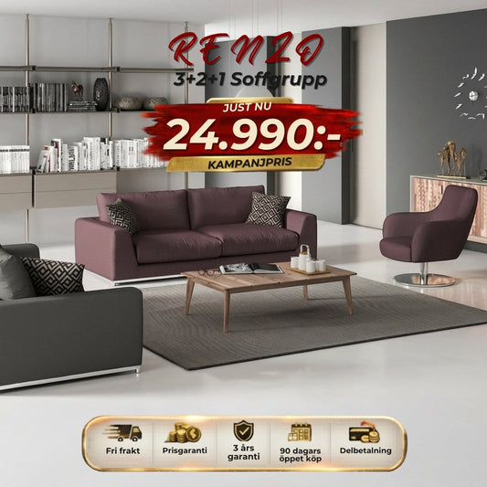 Renzo 3+2+1 Sofa Set