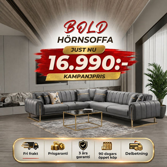 🎯 Bold Hörnsoffa