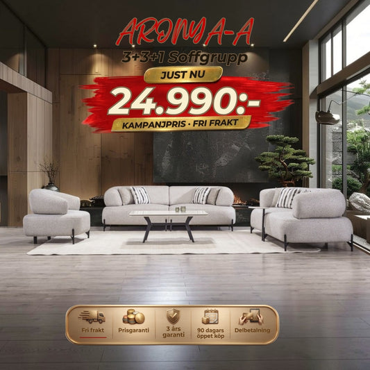 Aronya-A 3+3+1 Soffgrupp – kampanjpris