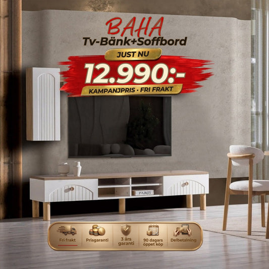 Baha Tv-Bänk+Soffbord – kampanjpris