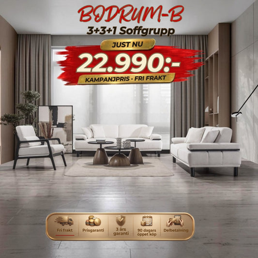 Bodrum-B 3+3+1 Soffgrupp – kampanjpris