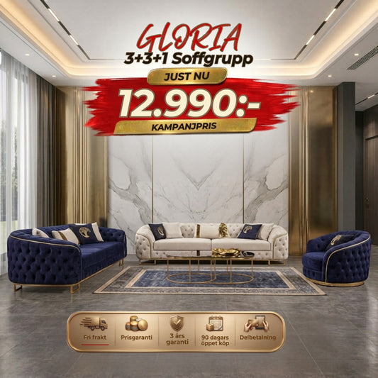 Gloria 3+3+1 Soffgrupp – kampanjpris
