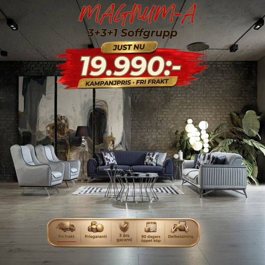 Magnum-A 3+3+1 Soffgrupp – kampanjpris