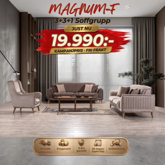 Magnum-F 3+3+1 Soffgrupp – kampanjpris