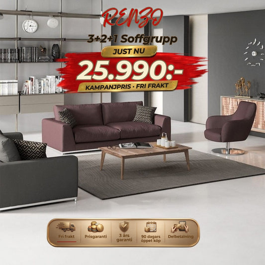 Renzo 3+2+1 Soffgrupp – kampanjpris