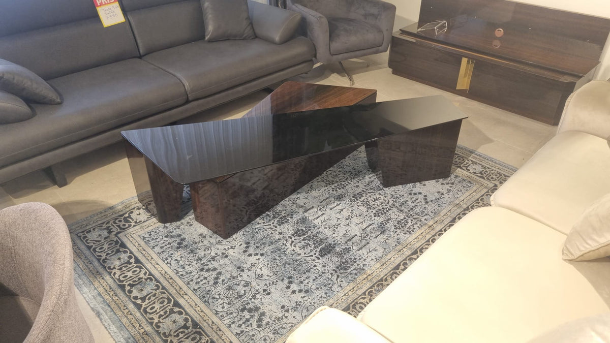 Lisa Vardagsrum Paket (Soffbord + TV-bänk med hyllor + Skänk med spegel + Matbord med 6 stolar) – visningsexemplar, bild 1