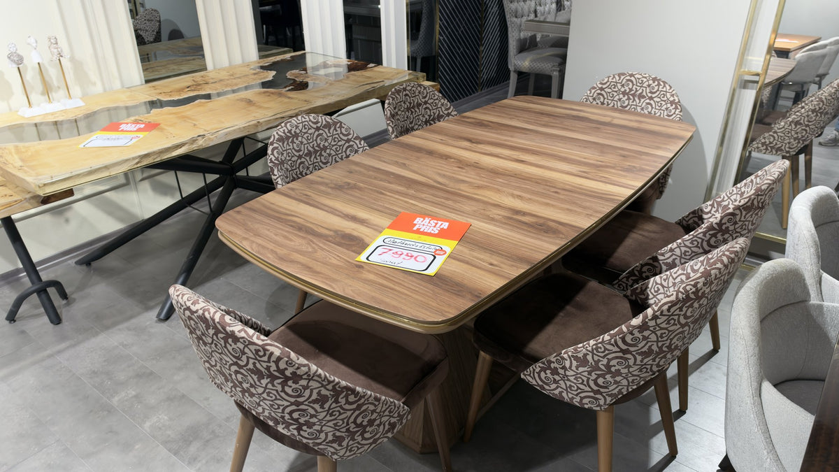 Sonat Matbord med 6 stolar – visningsexemplar, bild 1