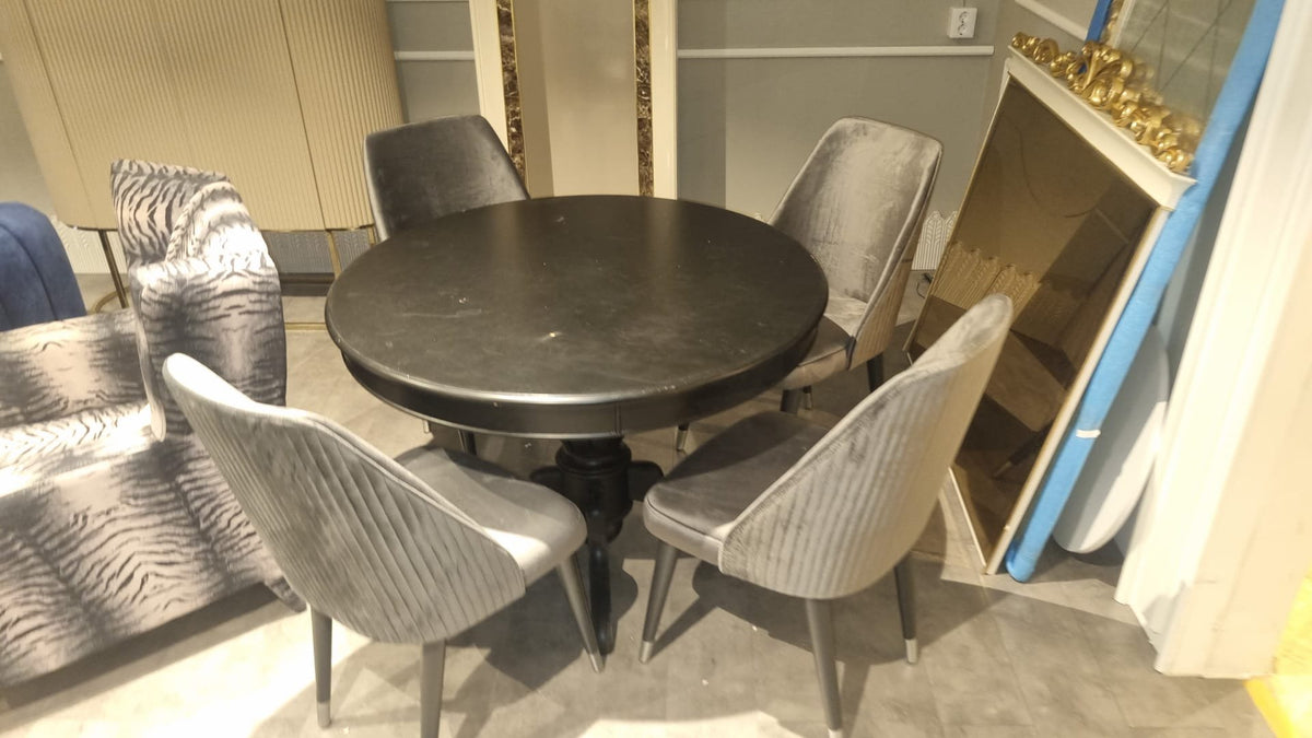 Matbord med 4 stolar Runt – visningsexemplar, bild 2