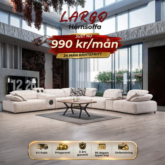 LARGO Hörnsoffa 990 kr/mån