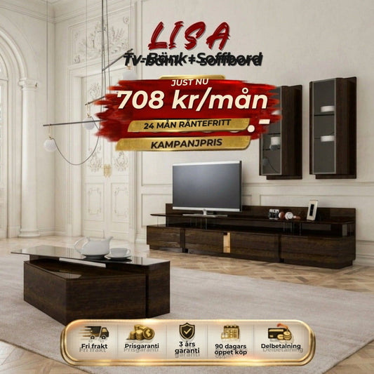 LISA Tv-bänk + soffbord 708 kr/mån