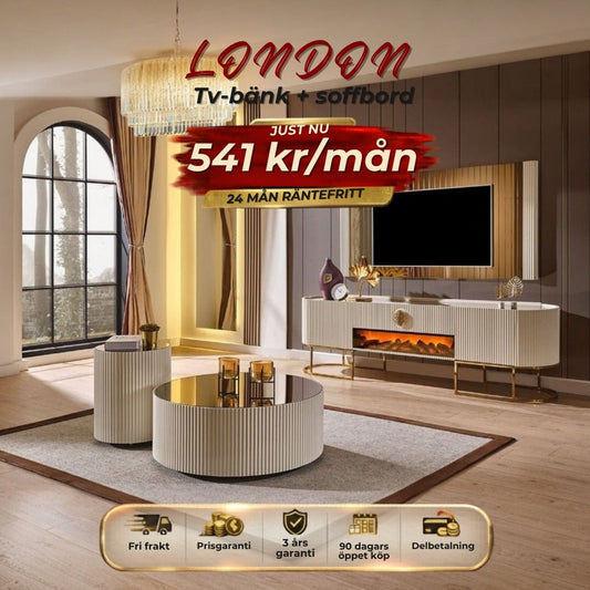 LONDON Tv-bänk + soffbord 541 kr/mån