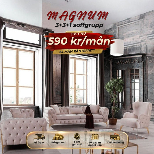 MAGNUM 3+3+1 soffgrupp 590 kr/mån