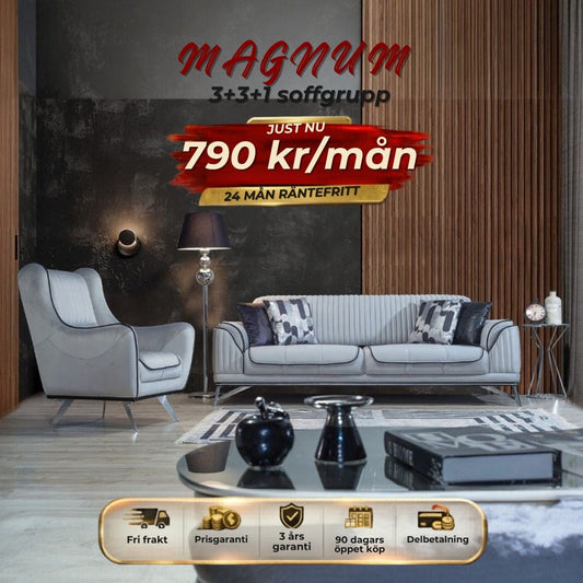 MAGNUM 3+3+1 soffgrupp 790 kr/mån