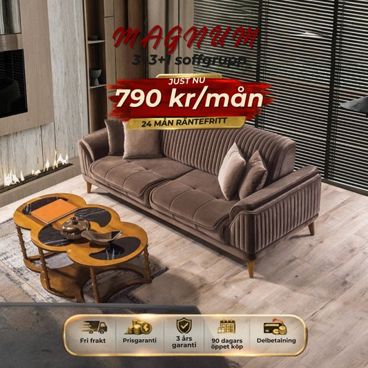 MAGNUM 3+3+1 soffgrupp 790 kr/mån