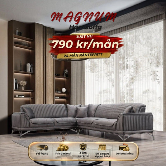 MAGNUM Hörnsoffa 790 kr/mån