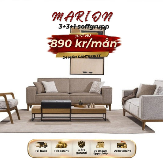 Marion-A 3+3+1 Soffgrupp månadspris