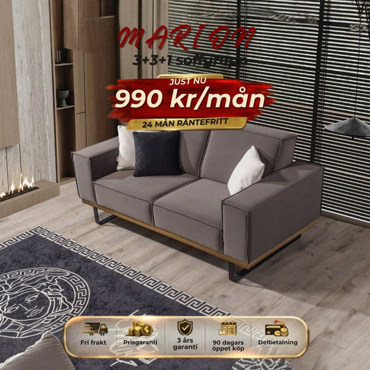 MARION 3+3+1 soffgrupp 990 kr/mån