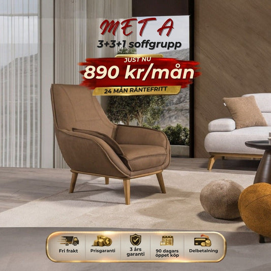META 3+3+1 soffgrupp 890 kr/mån