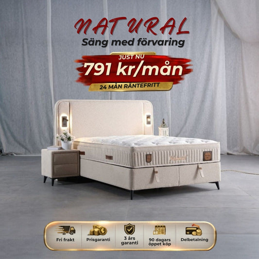 NATURAL Säng med förvaring 791 kr/mån