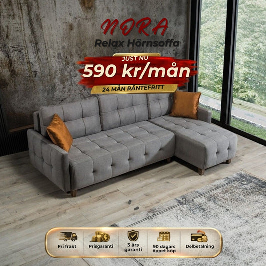 NORA Relax Hörnsoffa 590 kr/mån