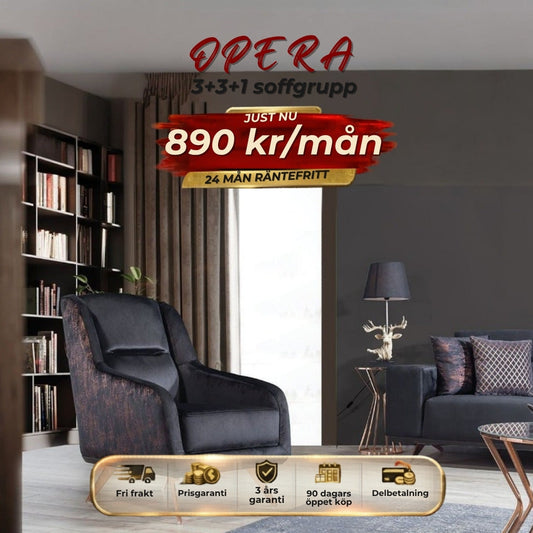 OPERA 3+3+1 soffgrupp 890 kr/mån